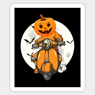 Halloween Day 2021 Pumpkin Motorcycle Lovers For Halloween 2021 Costume For Mom And Dad Halloween Trick Or Treat Sticker